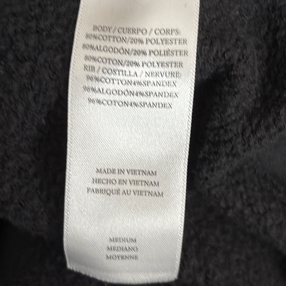 Rails Blaire Mock Neck Brushed Fleece Crop Sweatshirt in Black - Size Medium - Picture 8 of 9